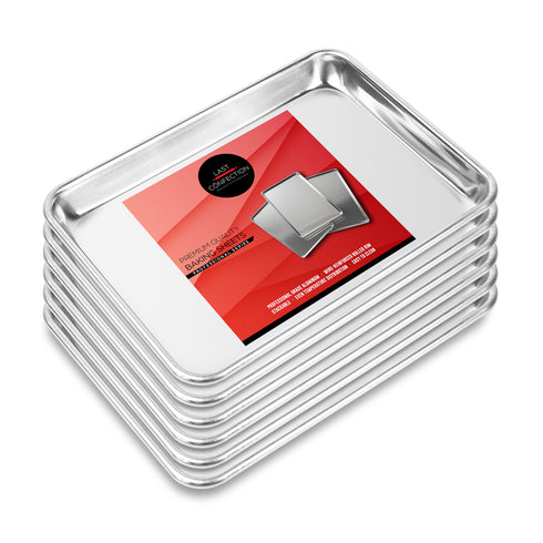 6 Cookie Baking Sheets Aluminum Jelly Roll Trays